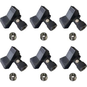 Audio2000'S AMC4172 6-Pack Flexible Universal Adjustable Wired or Wireless Microphone Clips Holders with Adapters