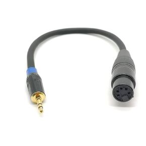XLR Female 5 Pin to Stereo Jack Audio 3.5Mm Male Balanced Audio Converter Adapter Cable 0.3M, Compatible with Microphones Mixers Amplifiers and Speakers