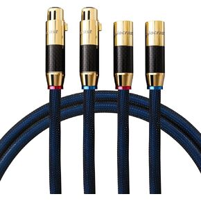 Pair HiFi Audio XLR Cord, 3.3FT/1M, 3 Pin XLR Male - Female Signal Cable Microphone Cable, Hi-end Balanced Interconnect Cable Mic Cords in Kuwait