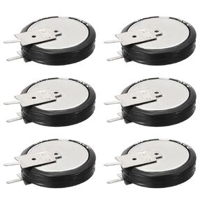 PATIKIL 6 Pcs 5.5V Super Capacitors, 0.47F V-Shaped Button Capacitor High Energy Low Resistance High Consistency for AC Motor Power Display Screen Computer
