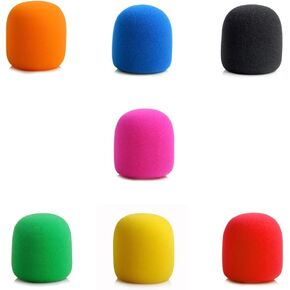 14pcs Handheld Stage Microphone Cover Windscreen Sponge Foam Mic Cover For Karaoke Microphone Windscreen Sponge Cover Mic Foam Cover Protective Cap