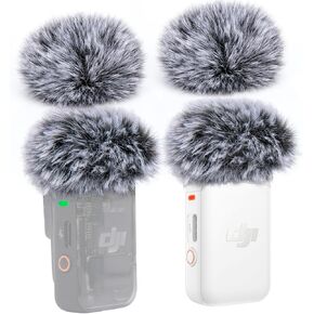 For DJI Mic 2 Pop Filter - DJI Osmo Pocket 3, DJI Microphone Wireless Outdoor Microphone Cover Noise Reduction, Mic Covers Applicable to DJI Wireless Mic 2, DJI Osmo Pocket 3 Creator Combo (4 Packs)