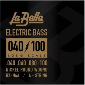 La Bella RX-N4D Long Scale Nickel Round Wound Bass String Pack of 2