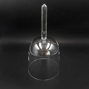Crystal Singing Bowls Hand Held 6 Inch Handle Clear Quartz Singing Bowl for Sound Healing with Carry Case and One Suede Mallet