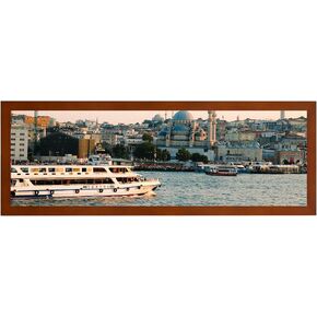 إطار HOMESEVEN مقاس 10x30، إطار صورة بانورامي مقاس 10x30، إطار ملصق من الخشب الصلب - تعليق على الحائط أفقيًا وعموديًا للمنزل، والمعرض، والكافيه (طبيعي) in Kuwait