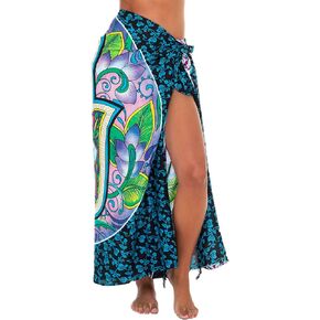Back From Bali Womens Evil Eye Sarong Swimsuit Cover Up Greek Island Third Eye Pareo Wrap Skirt