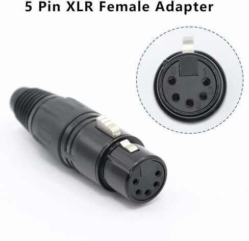 4-Pin XLR Cable Connector XLR 4 Pin Male Plug Connector Mic Cable Plug Connector Audio Adapter for Microphone, Mixers, Black, 2 Pack in Kuwait