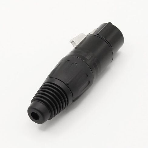 4-Pin XLR Cable Connector XLR 4 Pin Male Plug Connector Mic Cable Plug Connector Audio Adapter for Microphone, Mixers, Black, 2 Pack in Kuwait