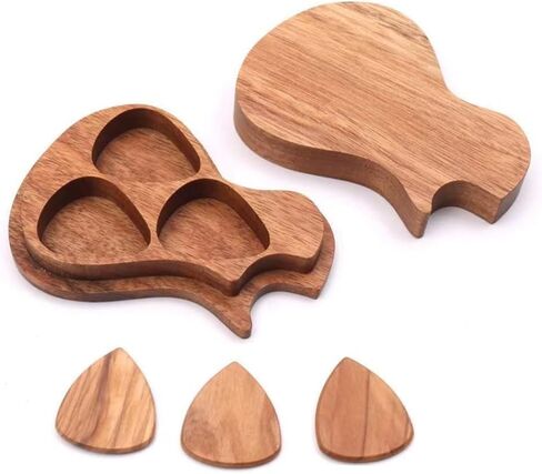 1 Piece Guitar Picks Holder Wooden Guitar Pick Box Guitar Picks Pouch Guitar Picks Case Guitar Picks Bag Guitar Plectrums Bag Guitar Plectrum Case Guitar Plectrum Holder with 3 Pcs Guitar Pick in Saudi Arabia