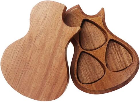 1 Piece Guitar Picks Holder Wooden Guitar Pick Box Guitar Picks Pouch Guitar Picks Case Guitar Picks Bag Guitar Plectrums Bag Guitar Plectrum Case Guitar Plectrum Holder with 3 Pcs Guitar Pick in Saudi Arabia