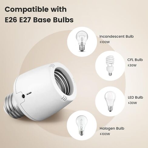 SURAIELEC Light Sensor Socket, Dusk to Dawn Sensor, E26 E27 Light Bulb Socket Adapter, Automatic Photocell Socket for Outdoor Lighting, Porch Light, Post Lamps, Non-Flickering, Black, 4 Pack in Saudi Arabia