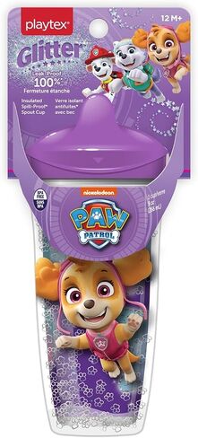 Playtex Baby Sipsters Stage 3 PAW Patrol Sippy Cups, Spill-Proof, Leak-Proof, Insulated, Glitter - Blue, 9 Oz, 1 Count in Saudi Arabia