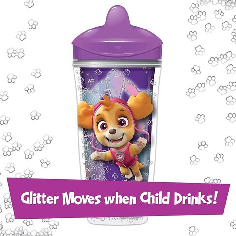 Playtex Baby Sipsters Stage 3 PAW Patrol Sippy Cups, Spill-Proof, Leak-Proof, Insulated, Glitter - Blue, 9 Oz, 1 Count in Saudi Arabia