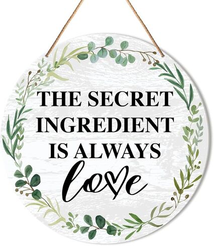 Muktoujaumai المطبخ علامة ديكور للجدار، المطبخ شنقا علامة ديكور مزرعة الجدار الديكور علامة الخشب لغرفة الطعام، هدية المطبخ هووسورمينغ لعائلة أمي، يبارك الطعام قبلنا in Kuwait