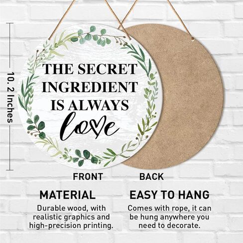 Muktoujaumai المطبخ علامة ديكور للجدار، المطبخ شنقا علامة ديكور مزرعة الجدار الديكور علامة الخشب لغرفة الطعام، هدية المطبخ هووسورمينغ لعائلة أمي، يبارك الطعام قبلنا in Kuwait