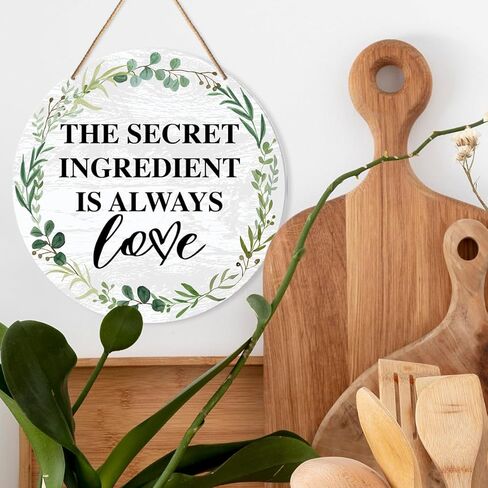 Muktoujaumai المطبخ علامة ديكور للجدار، المطبخ شنقا علامة ديكور مزرعة الجدار الديكور علامة الخشب لغرفة الطعام، هدية المطبخ هووسورمينغ لعائلة أمي، يبارك الطعام قبلنا in Kuwait