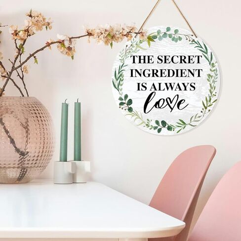 Muktoujaumai المطبخ علامة ديكور للجدار، المطبخ شنقا علامة ديكور مزرعة الجدار الديكور علامة الخشب لغرفة الطعام، هدية المطبخ هووسورمينغ لعائلة أمي، يبارك الطعام قبلنا in Kuwait