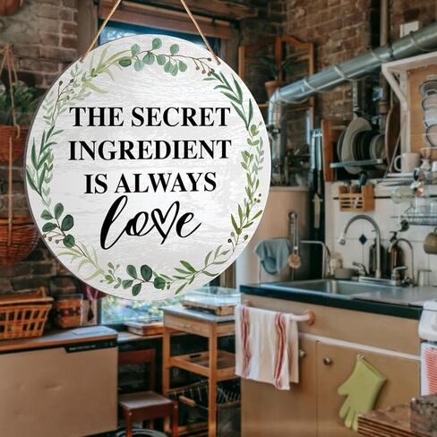 Muktoujaumai المطبخ علامة ديكور للجدار، المطبخ شنقا علامة ديكور مزرعة الجدار الديكور علامة الخشب لغرفة الطعام، هدية المطبخ هووسورمينغ لعائلة أمي، يبارك الطعام قبلنا in Kuwait