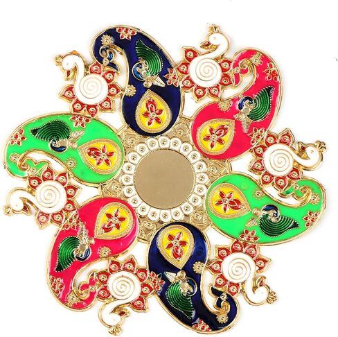 CHERKRAFT ديوالي الاكريليك رانجولي الإستنسل اليدوية رانجولي ملصق ديكور المنزل الطابق الحجارة الزخرفية (تصميم 7) in Kuwait