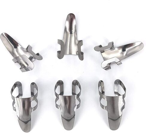 Alice 6pcs Metal Finger Picks for Guitar Banjo Dobro etc, Stainless Steel Open Design in Kuwait