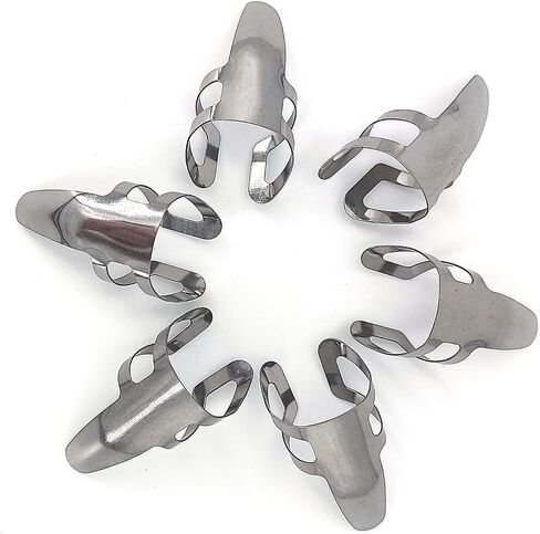 Alice 6pcs Metal Finger Picks for Guitar Banjo Dobro etc, Stainless Steel Open Design in Kuwait