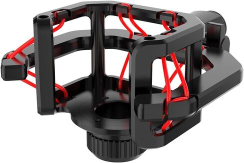 Microphone shock mount with Filter Screen for Lewitt RAY LCT-240 Pro LCT 440 Pure LCT 441 FLEX Compatible with protruding stems (d≤23 mm) like the AKG C series,ect (Red) in Saudi Arabia