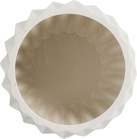 Bloomingville Modern Stoneware Fluted Planter, Matte Grey 8 Inch x 6 Inch in Saudi Arabia