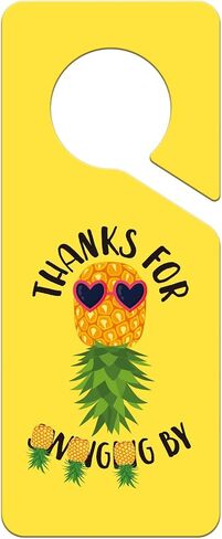 Please Disturb Door Hanger Sign -Shejdgart Pink Upside Down Pineapple Front Door Sign Double Sided Please Disturb Door Hangers Funny Wedding Gifts for Couples Bedroom Living Room Home Decor in Kuwait