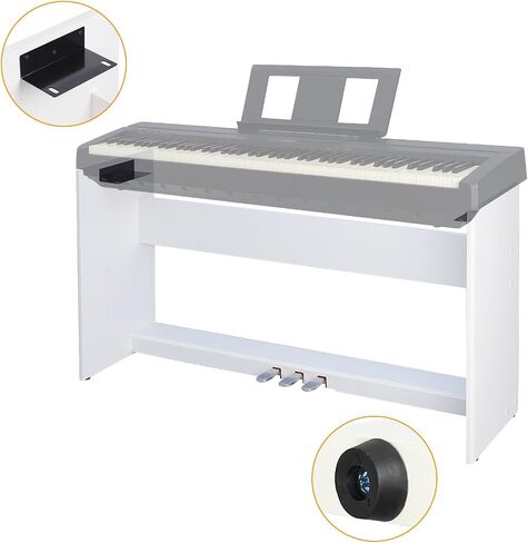 Wooden Furniture Stand With 3-Pedal Unit System Compatible for Yamaha P125 Digital Piano Keyboard in Saudi Arabia
