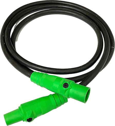2 AWG Type SC Entertainment & Stage Lighting Cable Rated for 190 Amps, Male/Female Series 16 Camlocks Hubbell, 25 ft (Green) in Kuwait