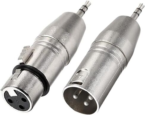 XLR to 3.5mm Male Adapter, High-Strength Zinc Alloy Shell, Balanced Transmission, Anti-Electromagnetic Interference, Latch Type Design, Compatible with TV, Speaker, Laptop in Kuwait