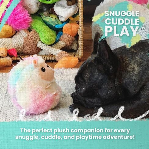 Health Extension SNUG AROOZ Cute Bella The Bear Stuffed Animals for Dogs, Cool Puppy Toys, Tough & Durable Soft Squeaky for Chewers, for Pet - Purple in Saudi Arabia