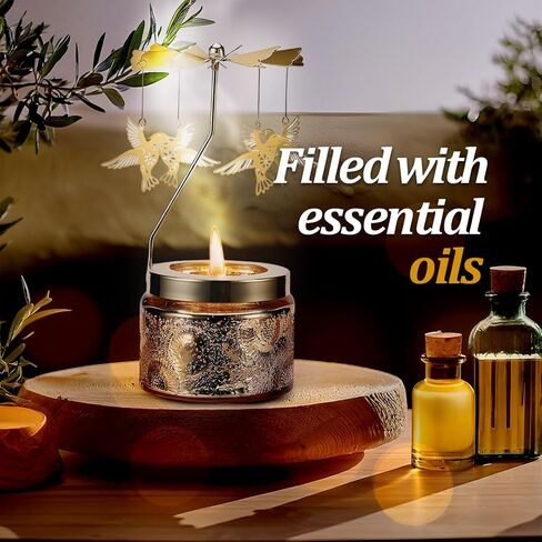 Rotatable Scented Candle gifts for mom, and sister birthday gifts, Butterfly & Hummingbird Designs, Unique Birthday Presents for Women (Butterfly, Radiant Bloom: Neroli + Bergamot Fusion) in Saudi Arabia