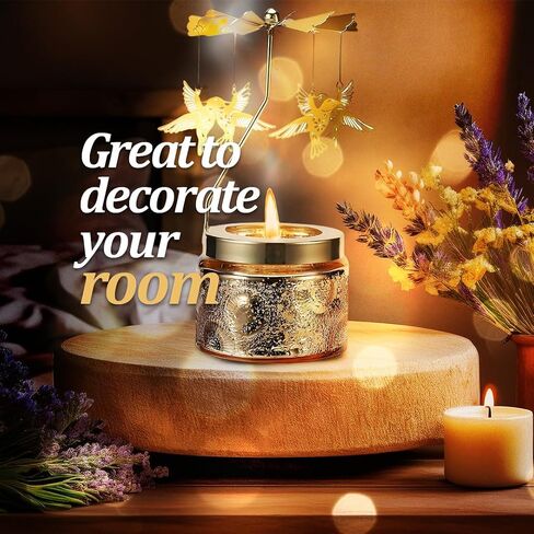Rotatable Scented Candle gifts for mom, and sister birthday gifts, Butterfly & Hummingbird Designs, Unique Birthday Presents for Women (Butterfly, Radiant Bloom: Neroli + Bergamot Fusion) in Saudi Arabia