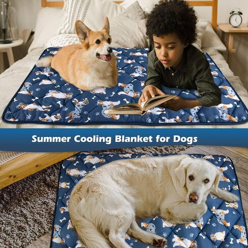 Dog Cooling Mat - Self Cooling Pad Breathable for Dogs Cats Washable Pet Cooling Mat for Indoor Outdoor Pets with Non-Slip&Foldable 22“X28" in Saudi Arabia