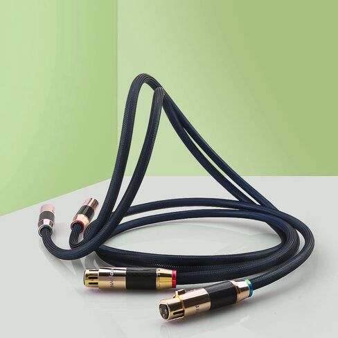زوج سلك HiFi Audio XLR، 3.3FT/1M، 3 Pin XLR ذكر - أنثى كابل إشارة كابل ميكروفون، كابل توصيل متوازن عالي النهاية أسلاك ميكروفون in Kuwait