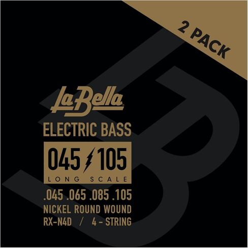 La Bella RX-N4D Long Scale Nickel Round Wound Bass String Pack of 2 in Saudi Arabia