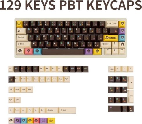 PBT Keycaps 129 Keys Arctic Keycaps Dye-Sublimation Blue White Japanese Keycaps Cherry Profile Custom Keycaps Set for Gateron Kailh Cherry MX Switch Gaming Mechanical Keyboards in Kuwait