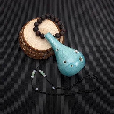 Ocarina 6 Hole Ice Crack Triforce Ocarina - Legend of Zelda Ceramic Ocarina,Blue in Saudi Arabia