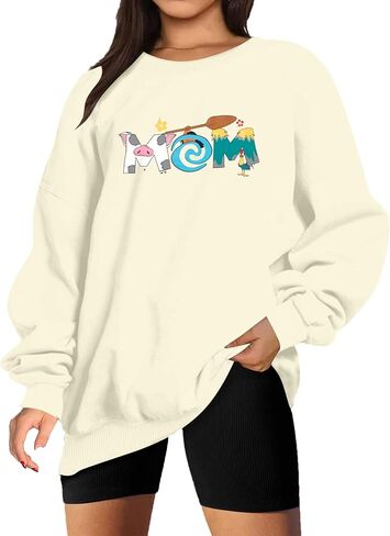 JINTING Mom and Dad Sweatshirt Mama Graphic Shirts Magic Rrincess كم طويل in Saudi Arabia
