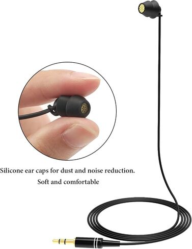 GEEKRIA Sleep Earbuds for Side Sleepers, Wired Stereo to Mono in-Ear Single Earbud, Ultra Soft Lightweight Silicone One Ear Headphone, 3.5mm Headphone Jack Compatible with Android Devices (Black) in Saudi Arabia