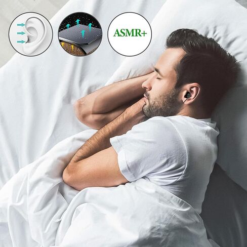 GEEKRIA Sleep Earbuds for Side Sleepers, Wired Stereo to Mono in-Ear Single Earbud, Ultra Soft Lightweight Silicone One Ear Headphone, 3.5mm Headphone Jack Compatible with Android Devices (Black) in Saudi Arabia