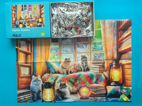 1000 Pieces Jigsaw Puzzles for Adults - Difficult Puzzles for Adults Challenging - Woodland Caravan Camping in Saudi Arabia