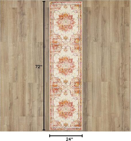 سجادة موهوك هوم إمبيرال باللون الأحمر المزخرف (2 × 9 بوصة). in Kuwait