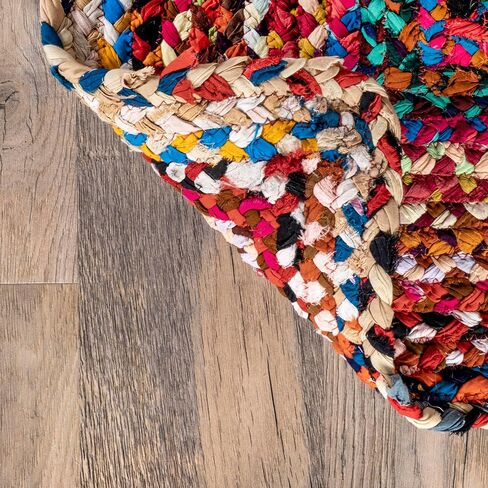 nuLOOM Tammara Bohemian Hand Braided Area Rug, 4x6, Multi in Saudi Arabia