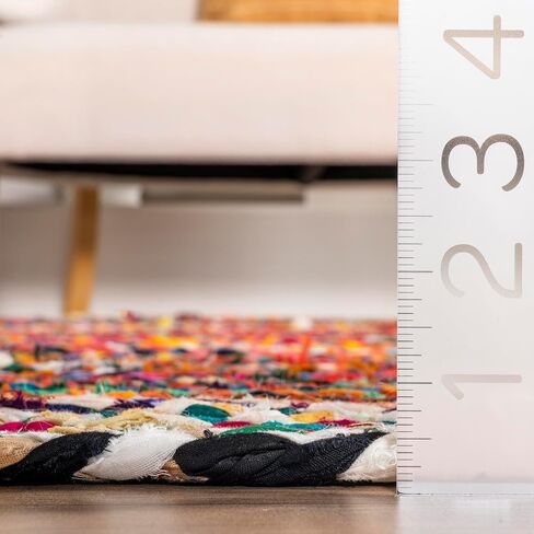 nuLOOM Tammara Bohemian Hand Braided Area Rug, 4x6, Multi in Saudi Arabia