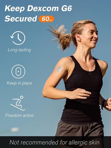 20 PCS Dexcom G6 Adhesive Patches - Waterproof Patches for Dexcom G6, Pre-Cut Back Paper Strong Stick with No Glue in The Center (Skin) in Saudi Arabia