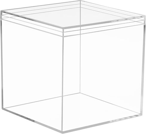 صندوق بلاستيكي مكعب من الأكريليك الشفاف، حاويات مكعبة بلاستيكية مستطيلة مع غطاء، صناديق تخزين مقاس 7.9 × 7.9 × 7.9 بوصة لخرز المجوهرات الصغيرة والعملات المعدنية واللوازم الحرفية ومنظمات الخياطة المنزلية in Kuwait