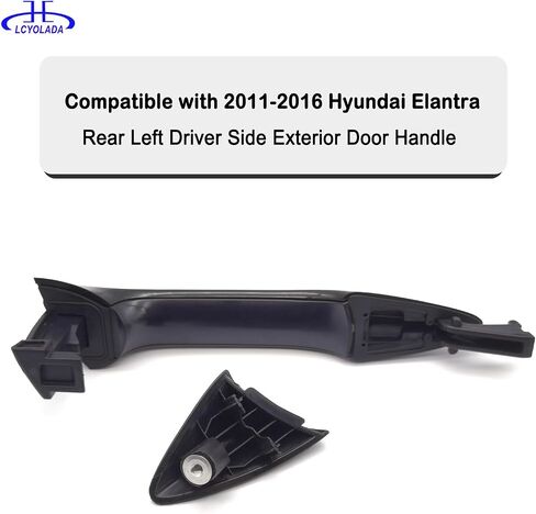 مقبض الباب الخارجي لجانب السائق الأيسر الأمامي لسيارة Hyundai Elantra 2011 2012 2013 2014 2015 2016، أسود in Kuwait