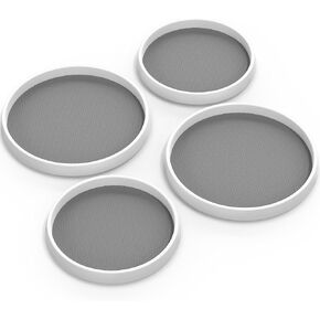 Simple Houseware Lazy Susan Spice Organizer, 5 Pack, White